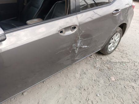Vehicle restoration work at Fakhar Auto Workshop